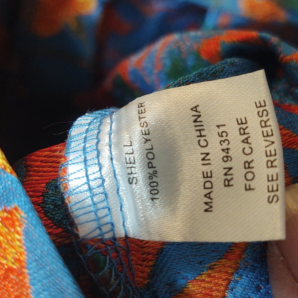 Jade Marigold Ada Floral Orange and Blue Shorts size 12 - Picture 5 of 5